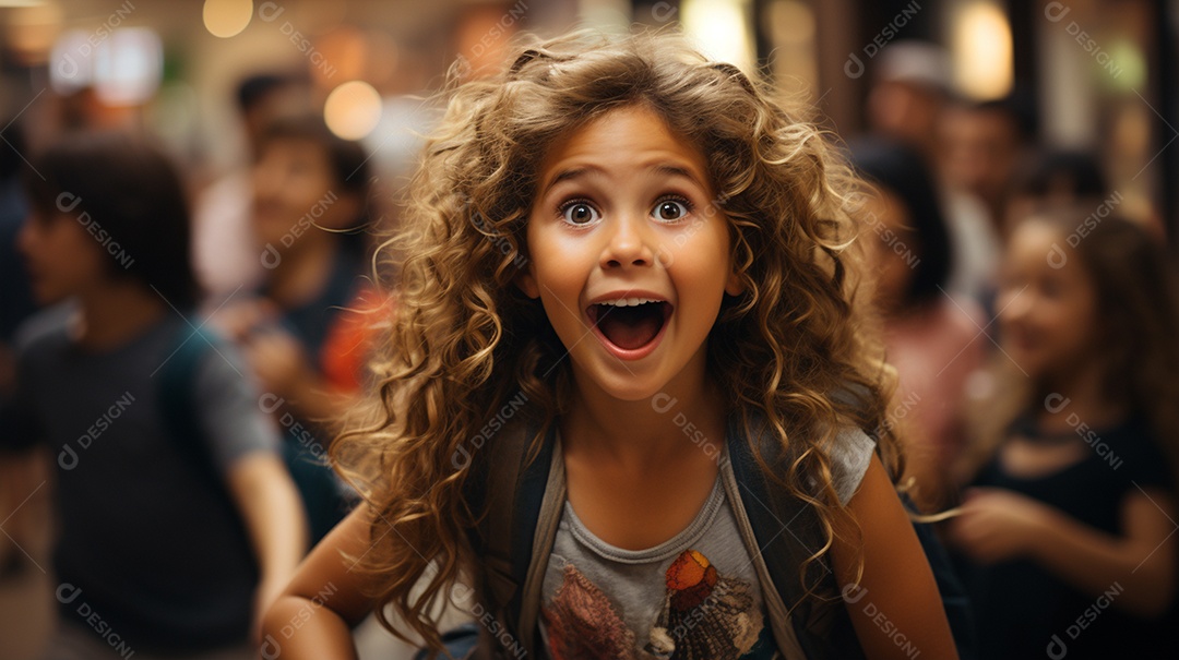 Garota americana fica surpresa e animada