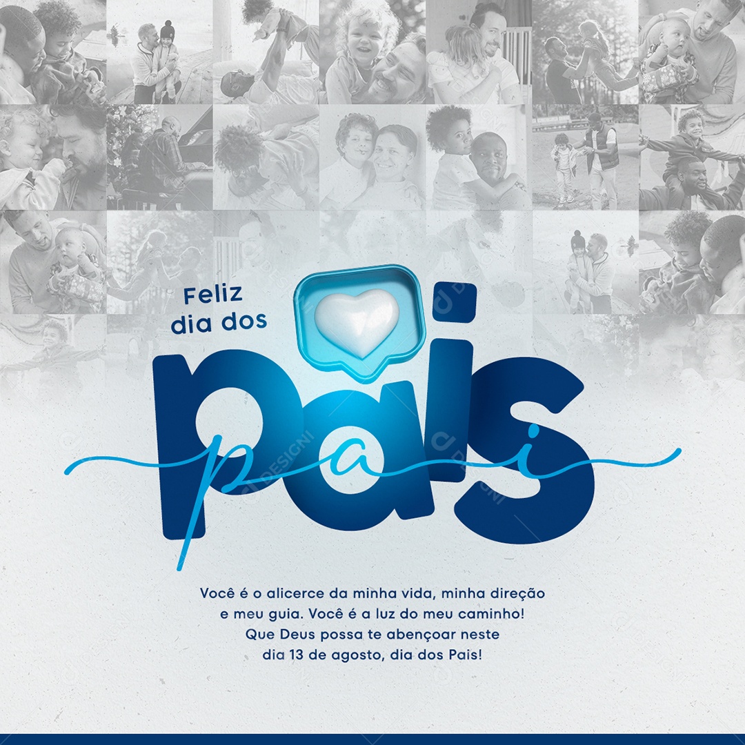 Social Media Feliz Dia Dos Pais Meu Guia PSD Editável