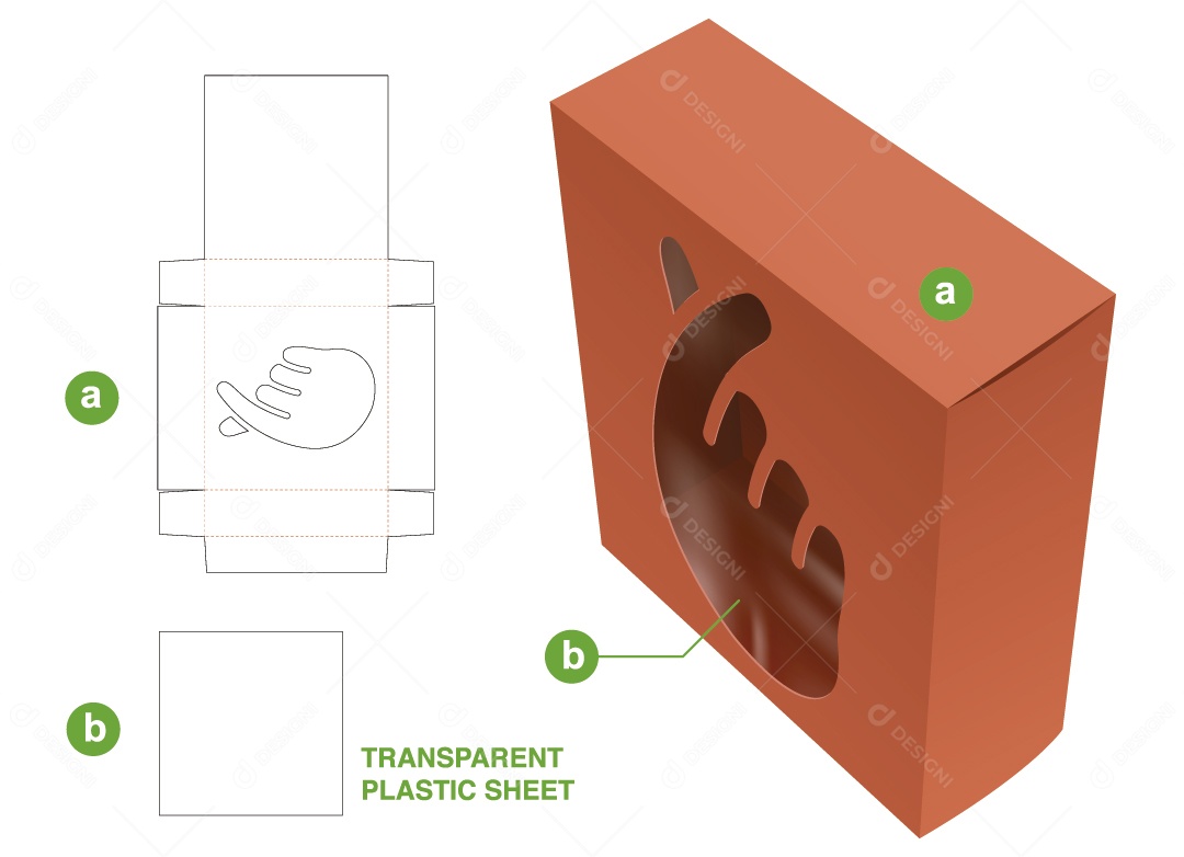 Caixa para Presentes de Natal e Maquete 3D Vetor EPS