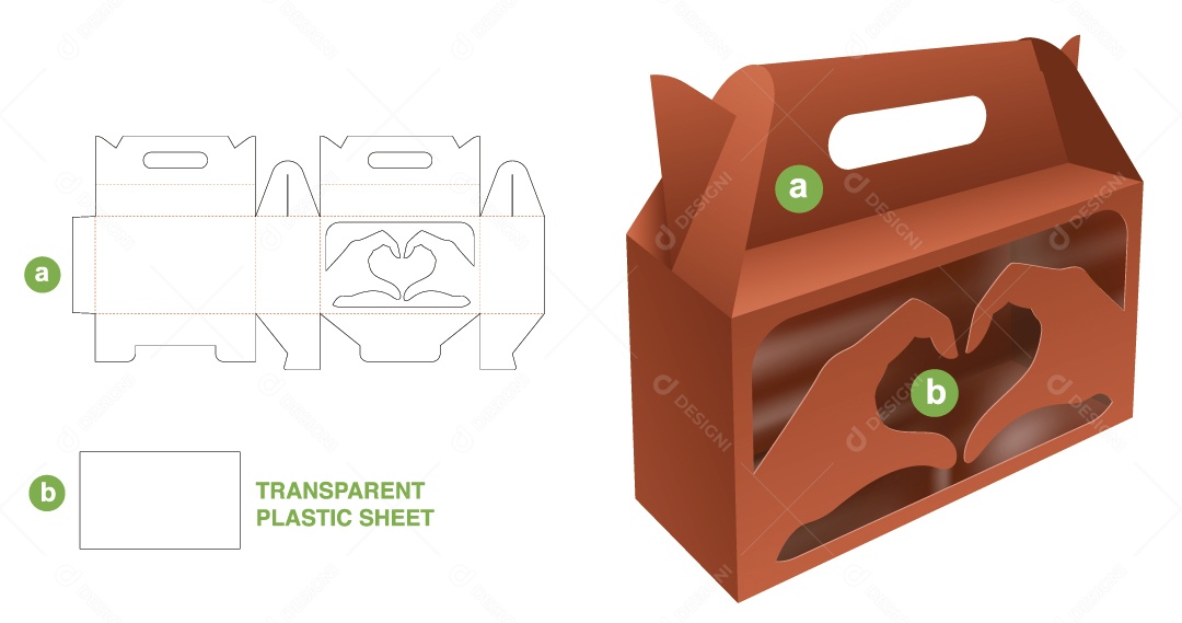 Caixa para Presentes de Natal e Maquete 3D Vetor EPS