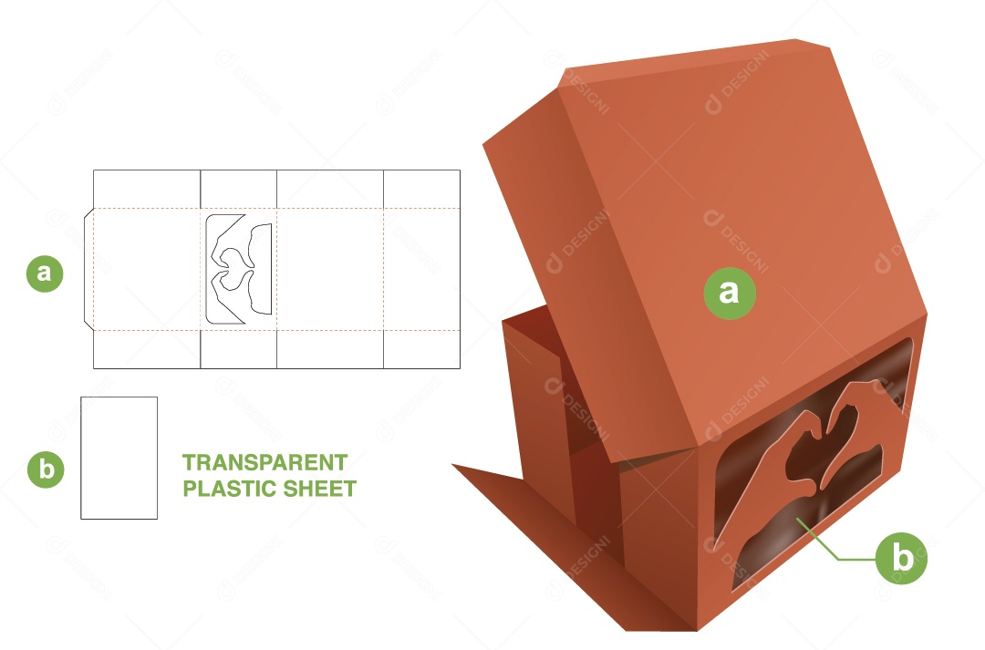 Caixa para Presentes de Natal e Maquete 3D Vetor EPS