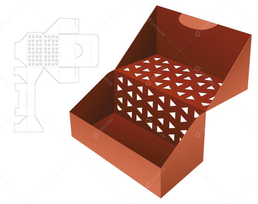 Caixa para Presentes de Natal e Maquete 3D Vetor EPS