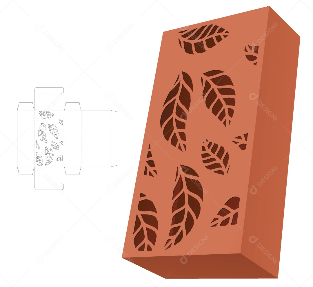 Caixa para Presentes de Natal e Maquete 3D Vetor EPS