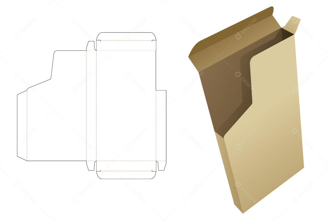 Caixa para Presentes de Natal e Maquete 3D Vetor EPS