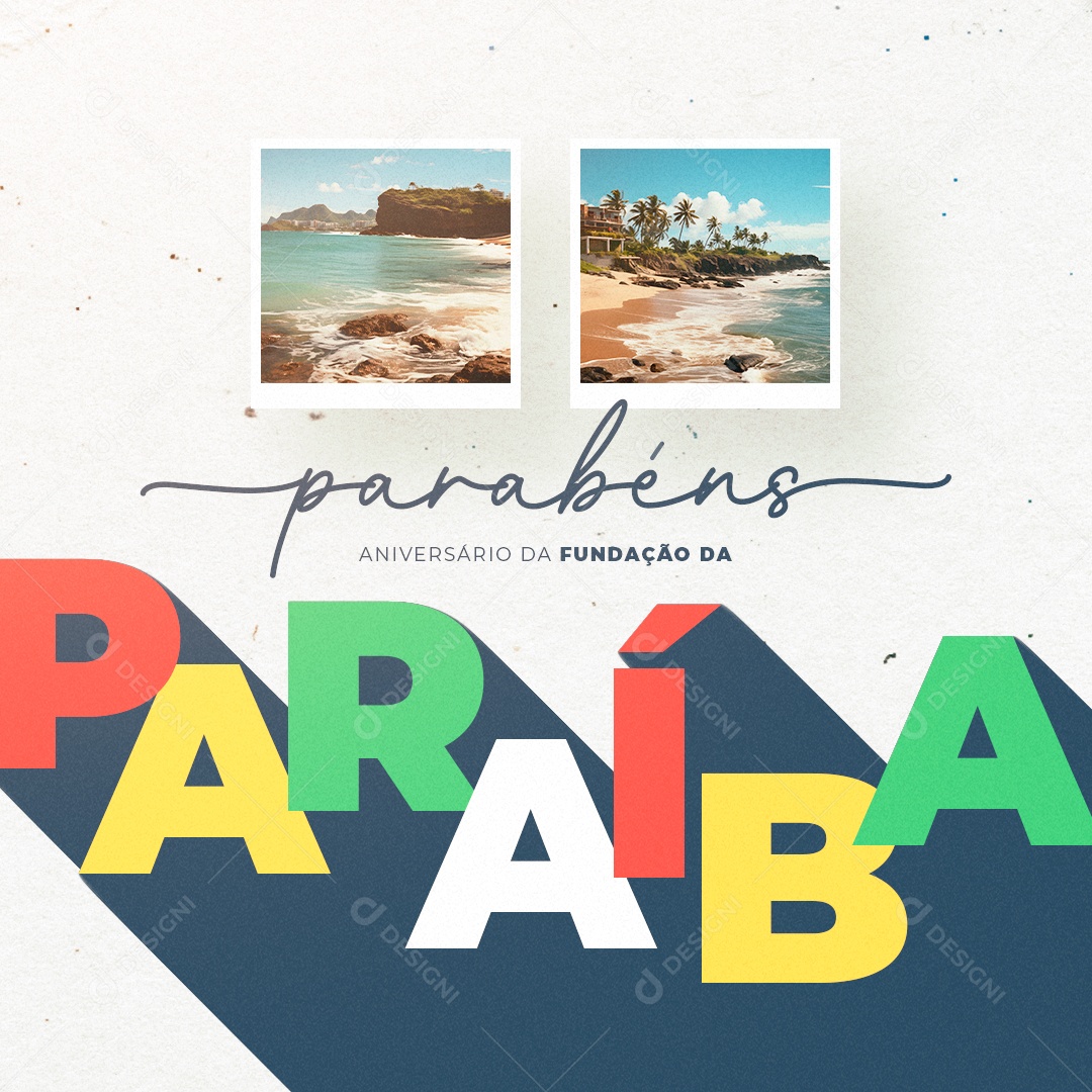 Parabéns Aniversario da Fundação da Paraíba 438 Anos 5 de Agosto Social Media PSD Editável
