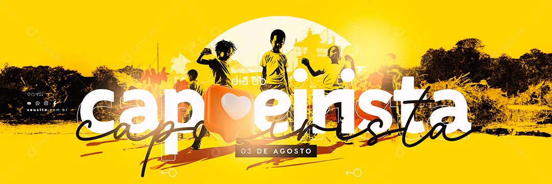 Carrossel Dia do Capoeirista 3 de Agosto Social Media PSD Editável