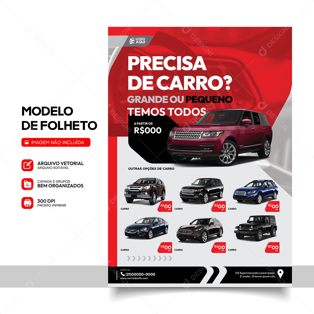 Locadora de Carro Precisa de Carro Vetor EPS Editável