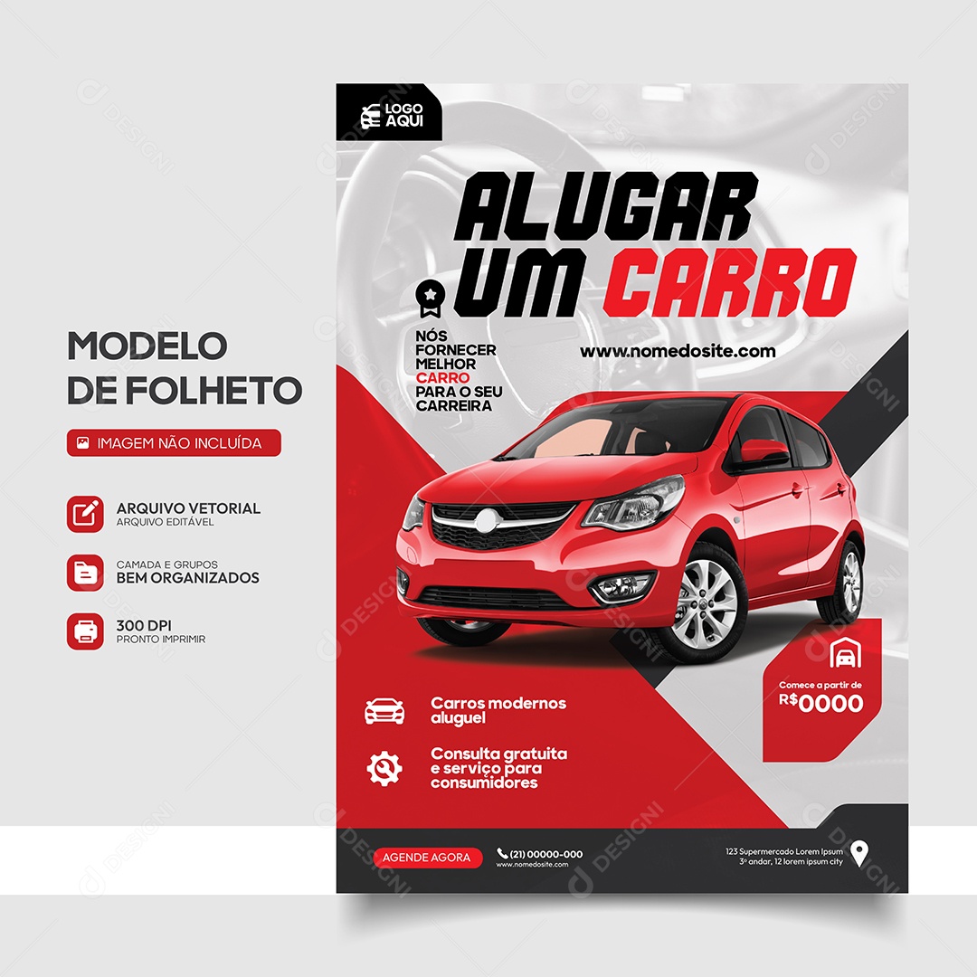 Locadora de Carro Alugar um Carro Vetor EPS Editável