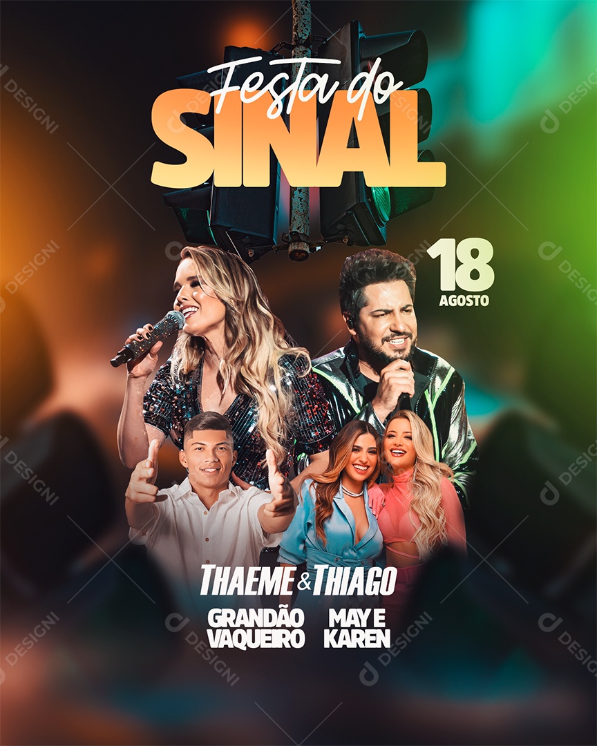 Flyer Testa do Sinal Social Media PSD Editável
