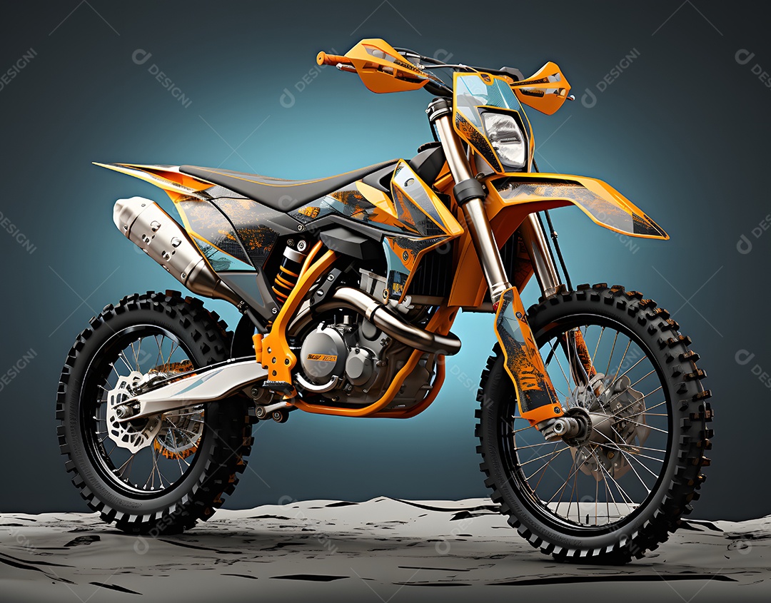 Detalhes de uma moto de motocross