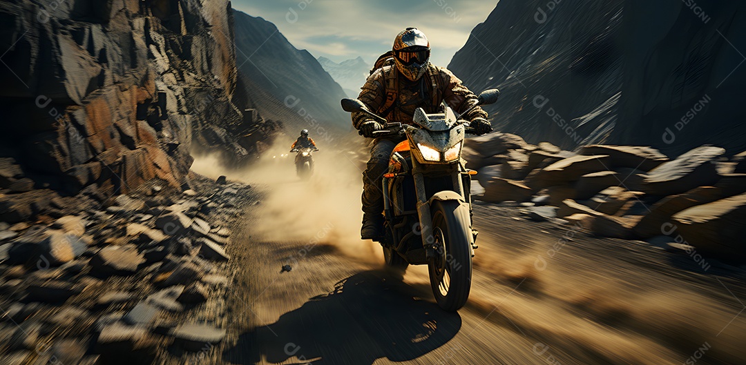 Piloto de motocross na corrida