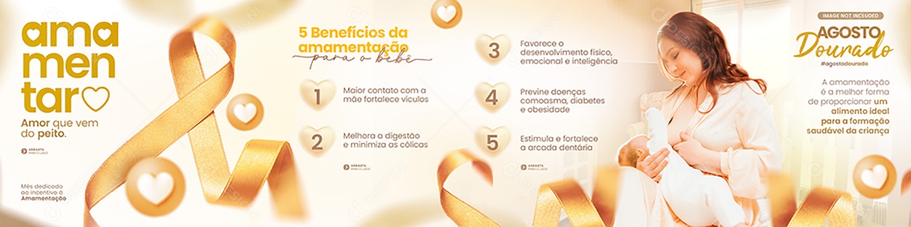 Carrossel Agosto Dourado Social Media PSD Editável