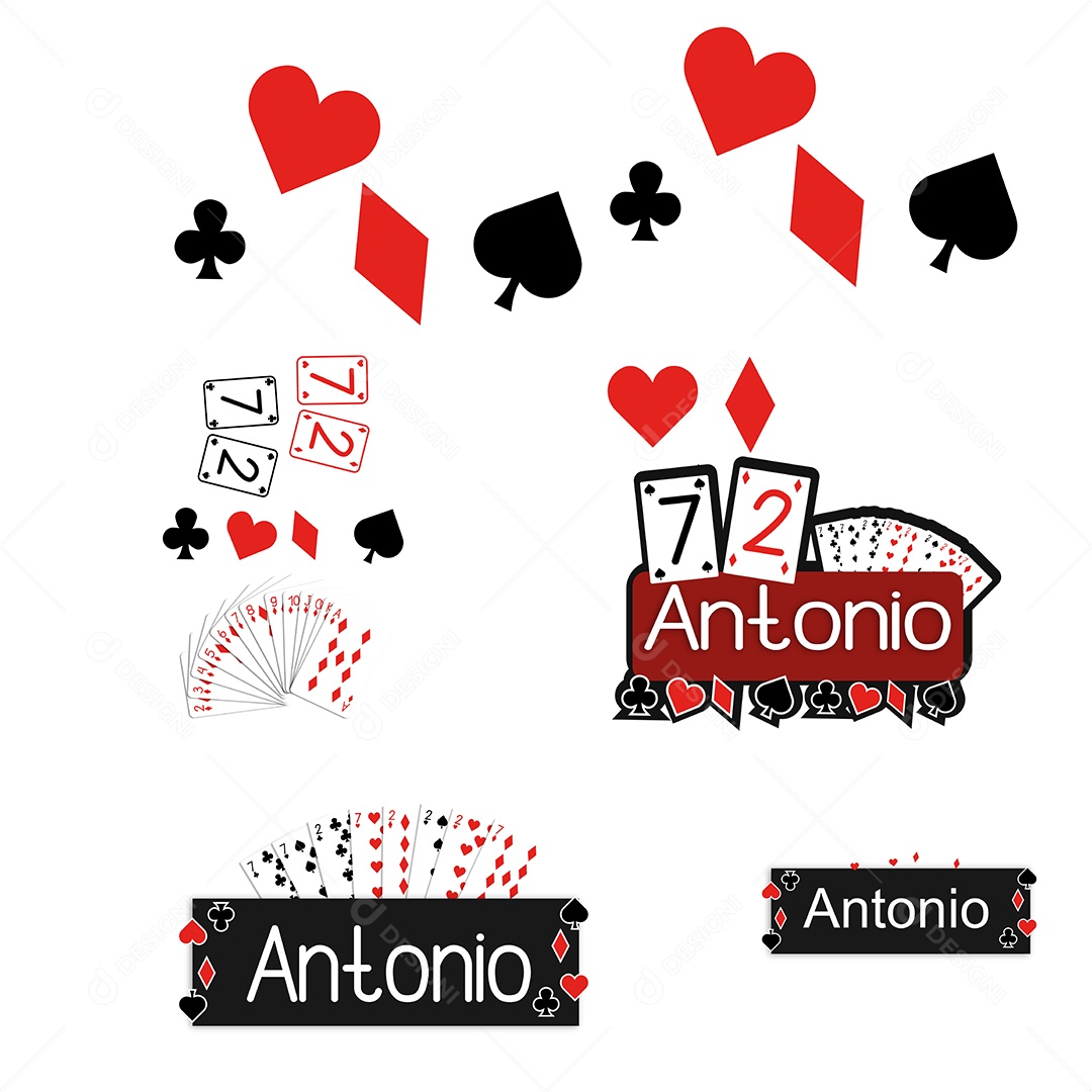 Modelo de Logo de Naipes de Cartas AI
