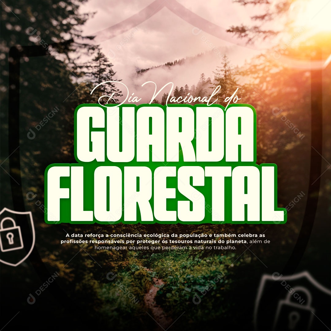 Social Media Dia Nacional Do Guarda Florestal PSD Editável