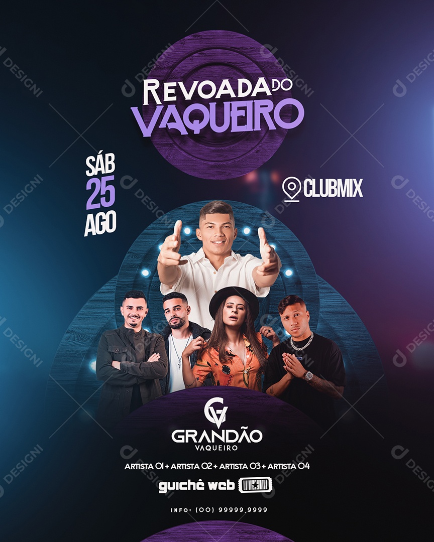 Revoada do Vaqueiro Social Media Editable PSD Flyer