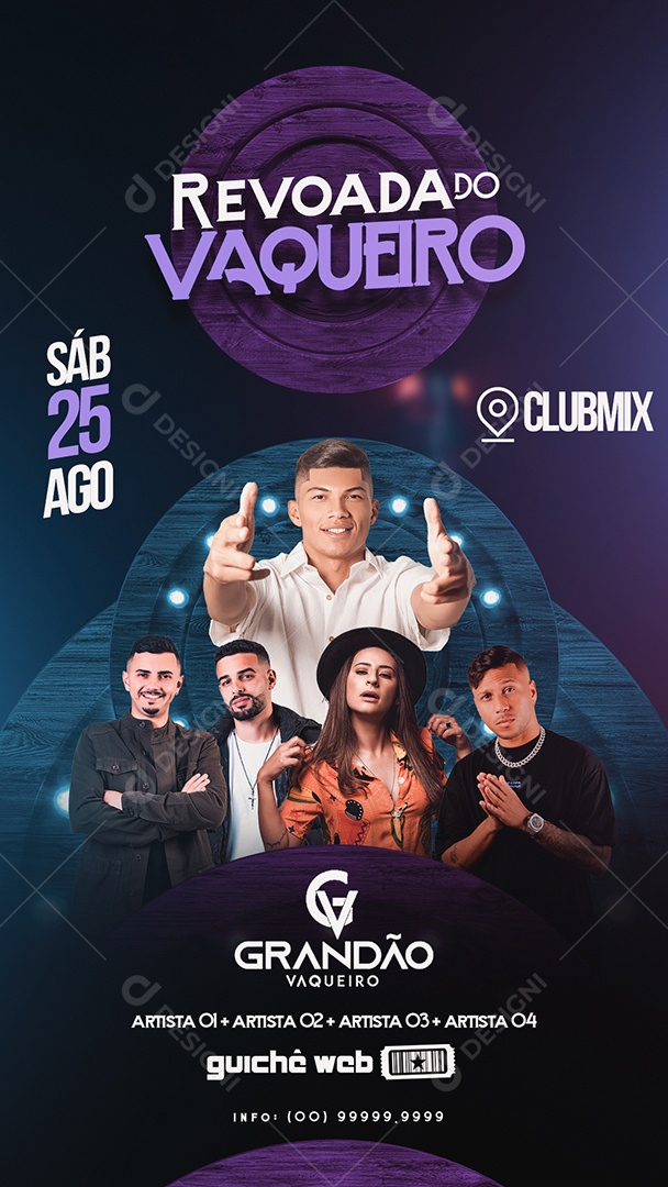 Story Revoada do Vaqueiro Flyer Social Media PSD Editável