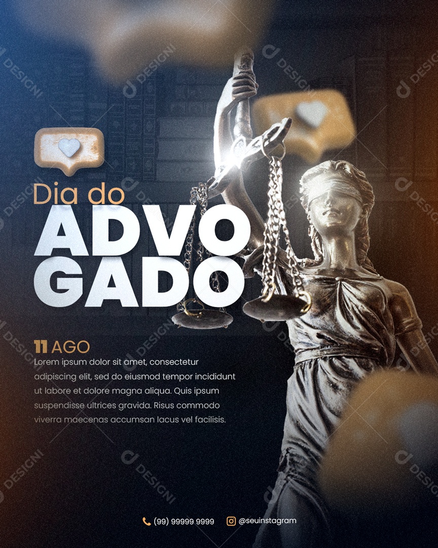 Dia Do Advogado Social Media PSD Editável