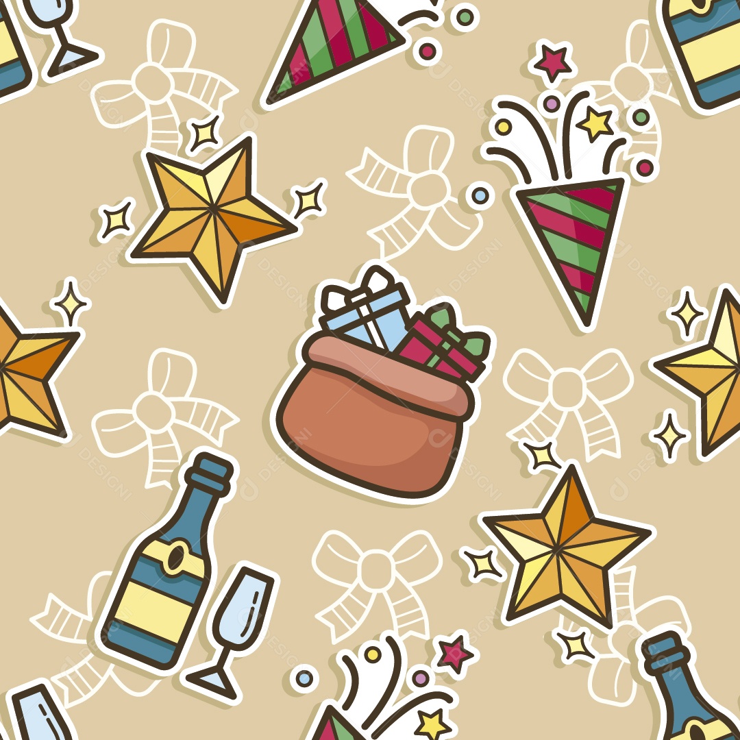 Conjuntos de Elementos Natalino Ilustração Vetor EPS