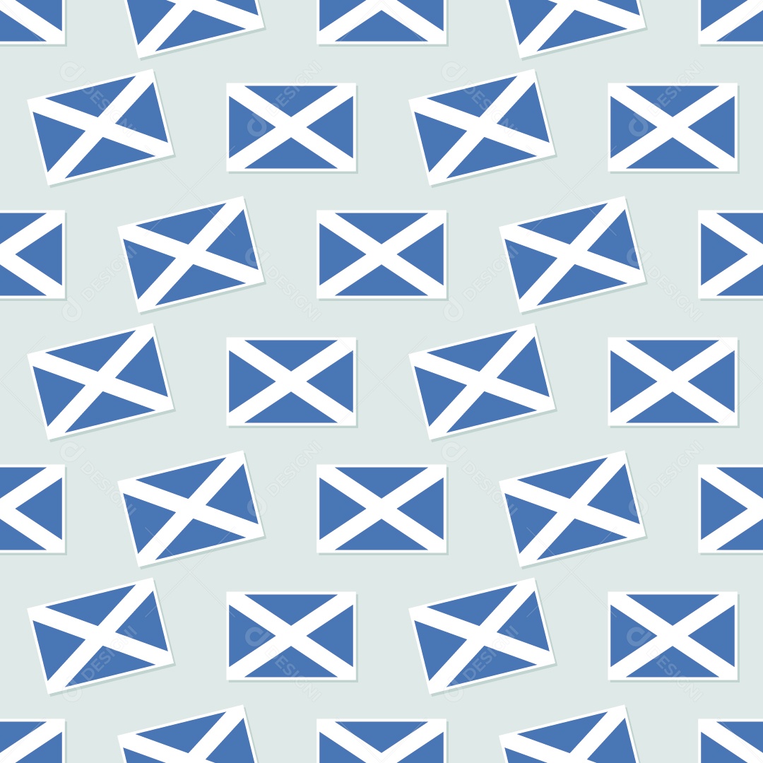 Conjunto de Bandeira da Escócia Ilustração Vetor EPS