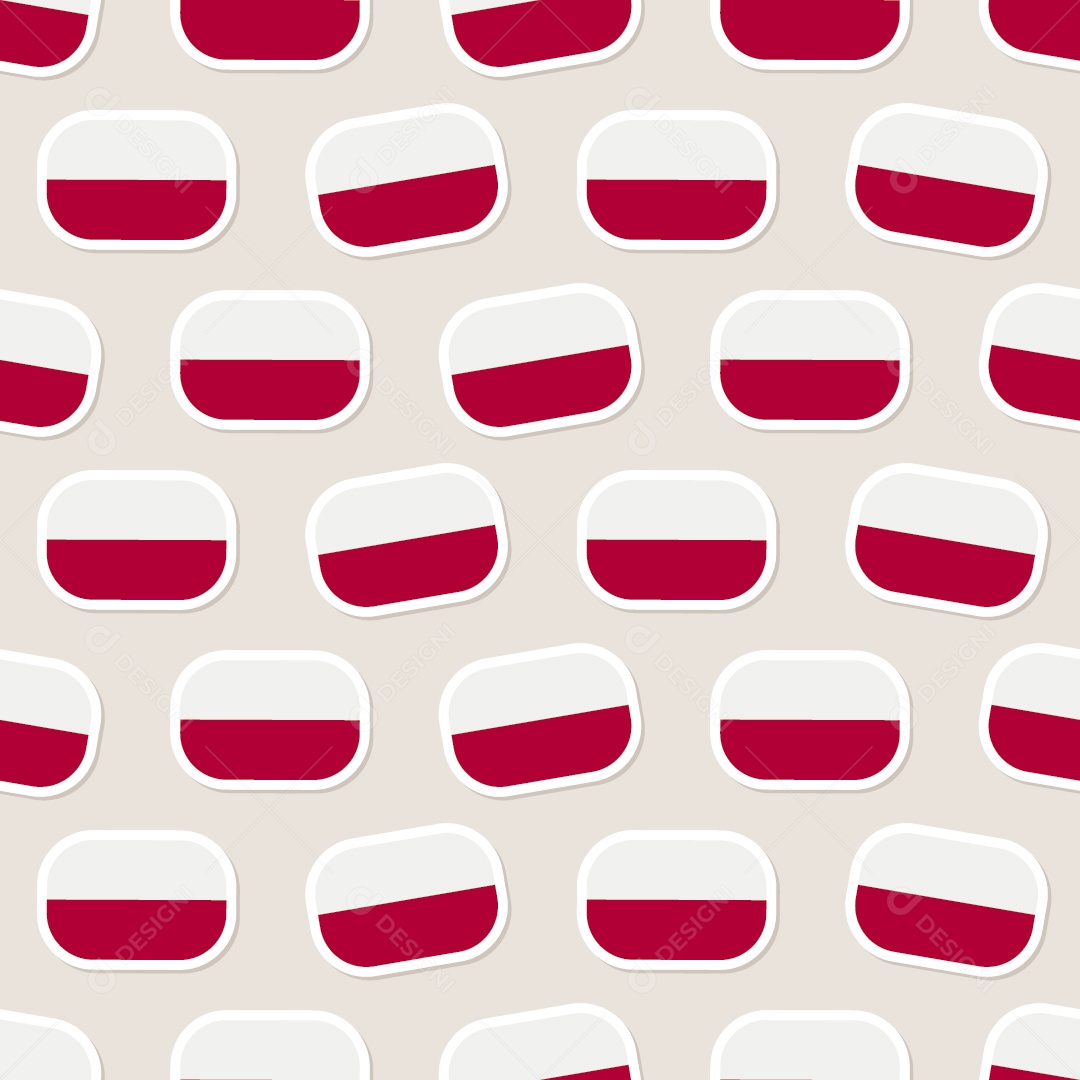 Conjunto de Bandeira da Polónia Ilustração Vetor EPS