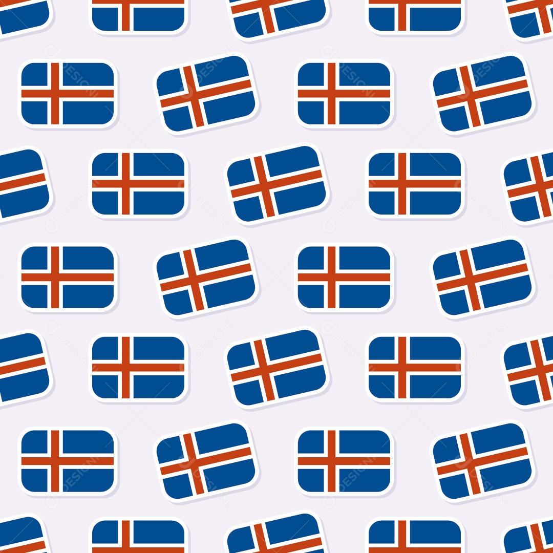 Conjunto de Bandeiras da Islândia Ilustração Vetor EPS