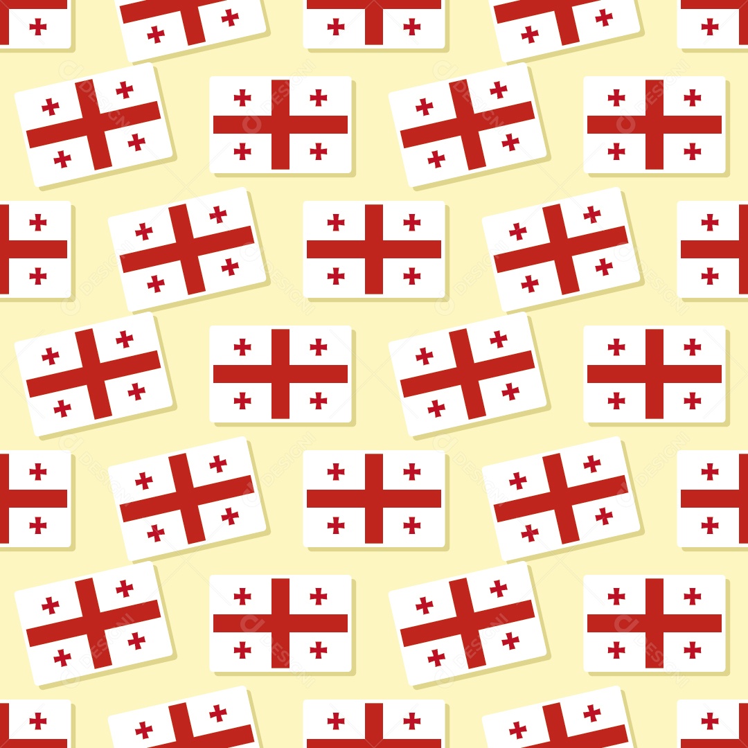 Conjunto de Bandeiras da Geórgia Ilustração Vetor EPS