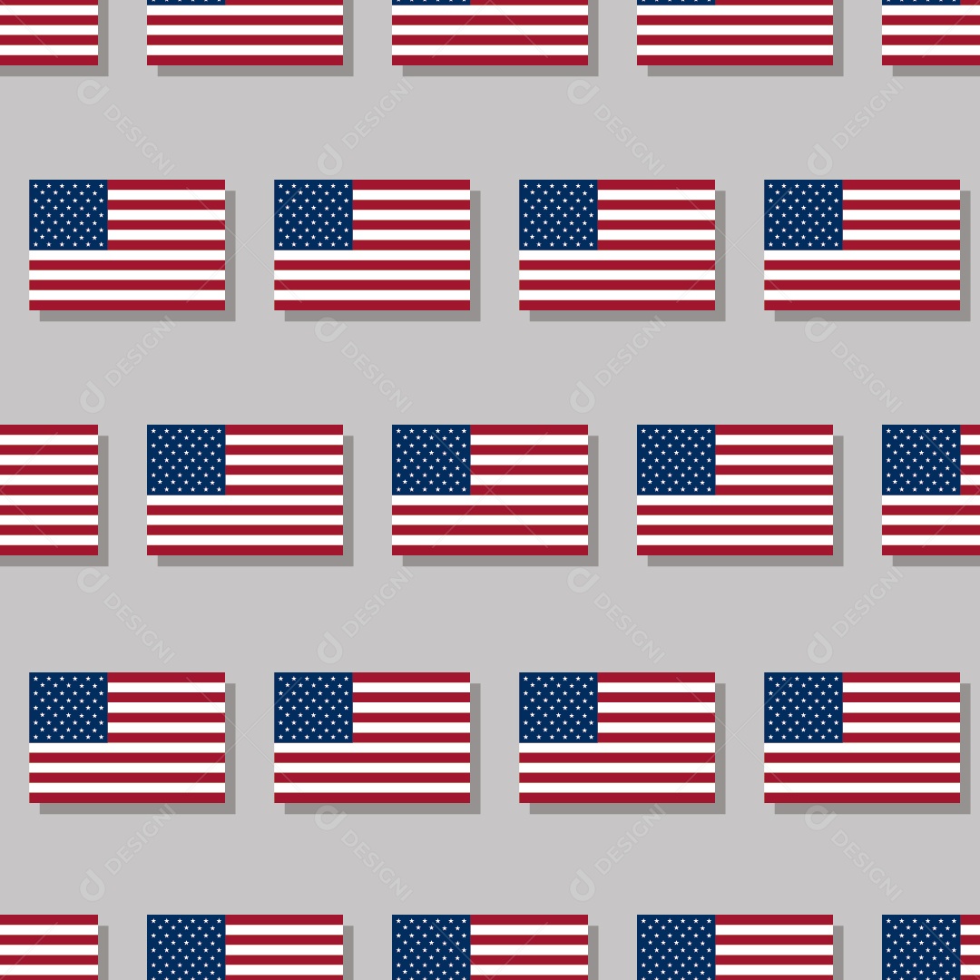 Conjunto de Bandeiras dos Estados Unidos Ilustração Vetor EPS