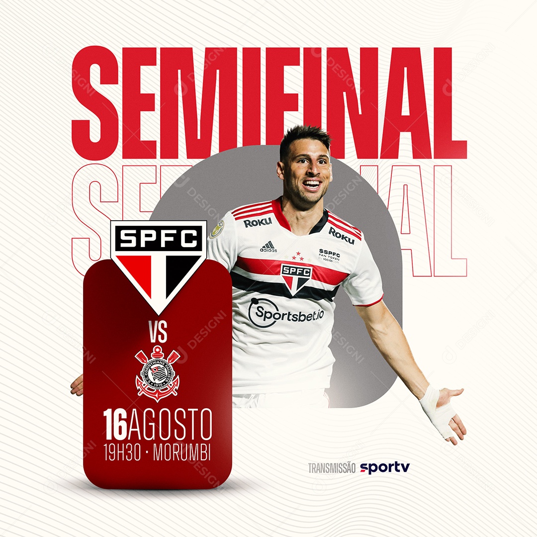 Social Media Futebol Semifinal São Paulo Vs Corinthians PSD Editável