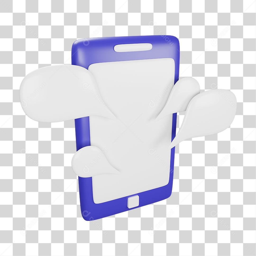 Celular Recebendo Mensagens PNG Transparente