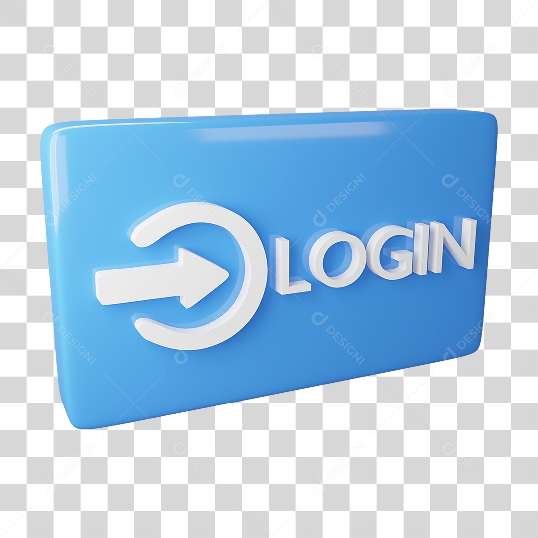 Botão de Login Azul PNG Transparente