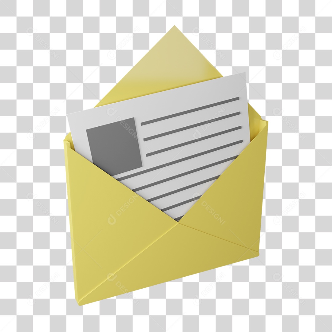 Mensagem de E-mail Aberta PNG Transparente