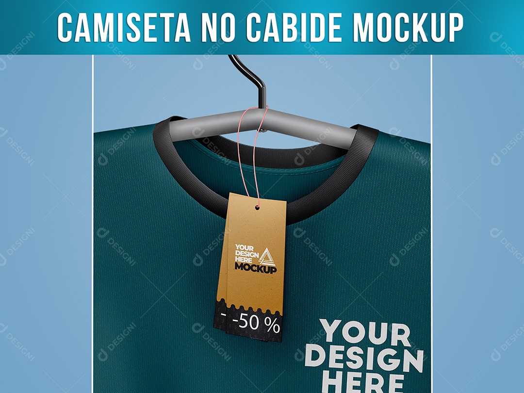 Camisa no Cabide Mockup PSD Editável
