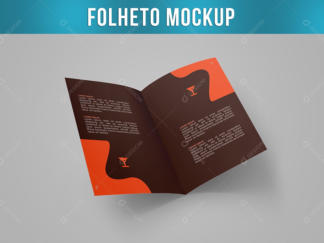 Folheto Mockup PSD Editável