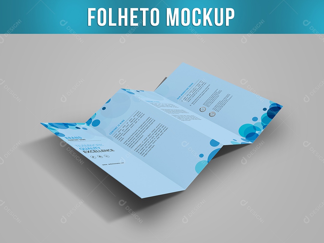 Folheto Mockup PSD Editável