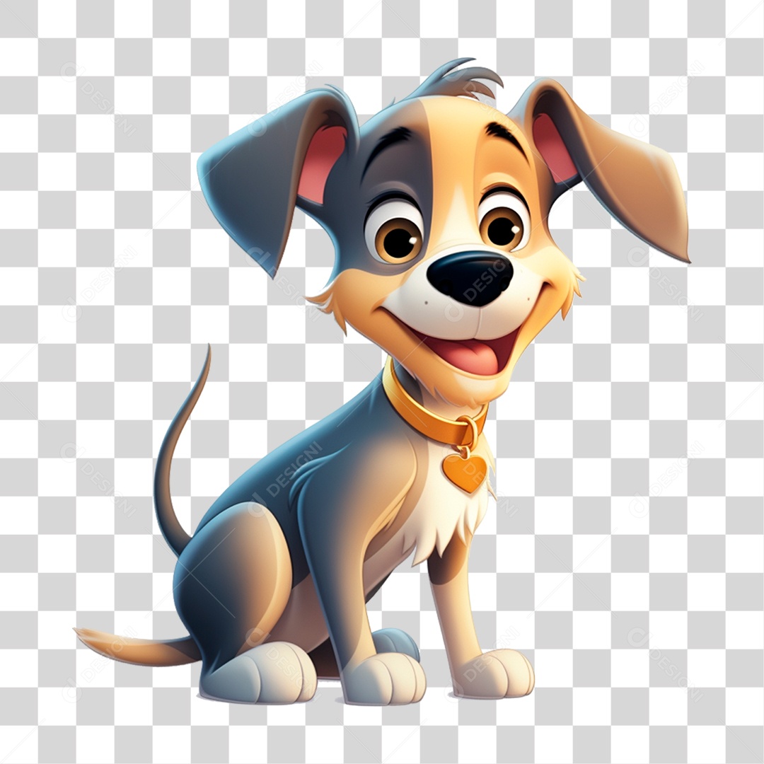 Cachorro Branco e Preto PNG Transparente