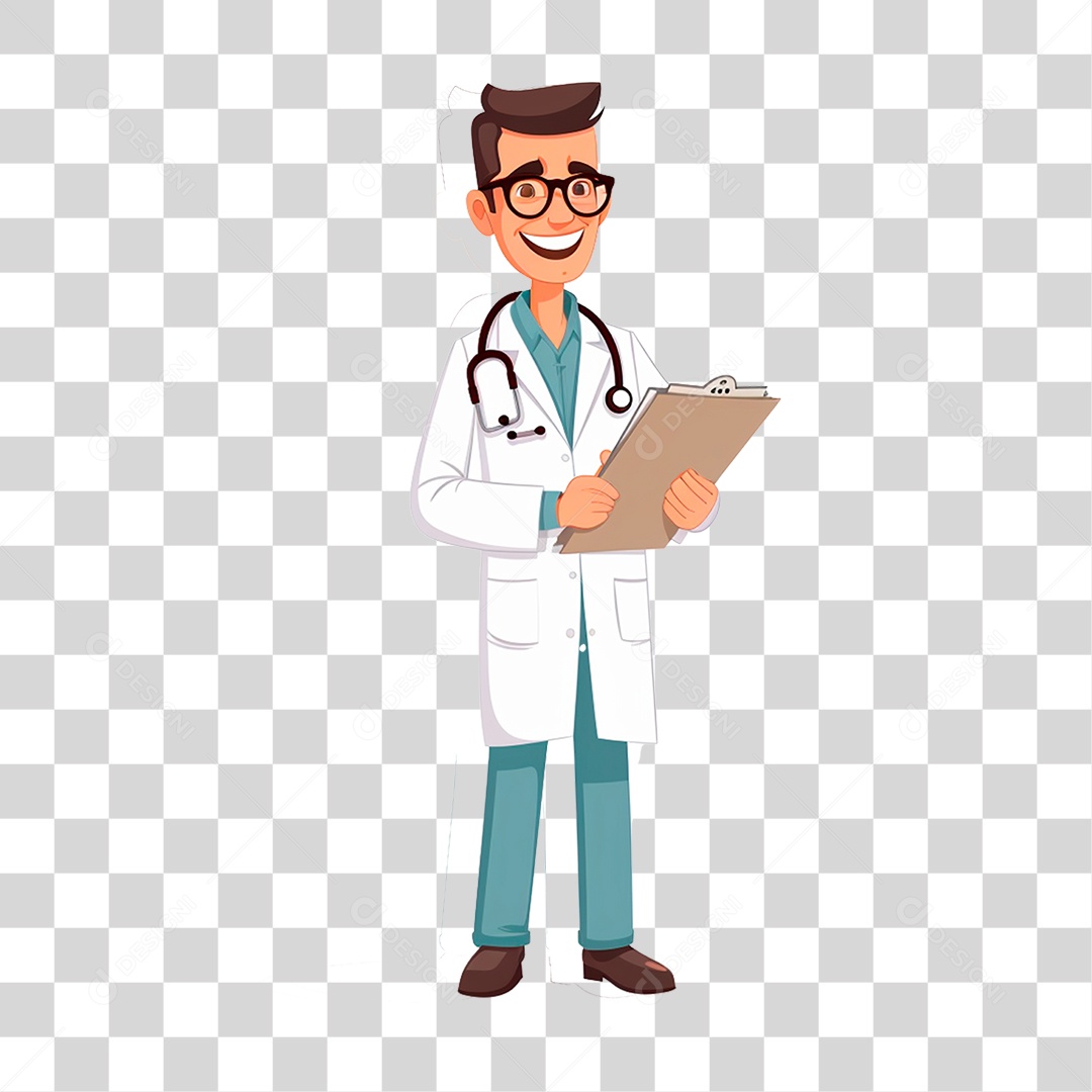 Doutor de Óculos PNG Transparente