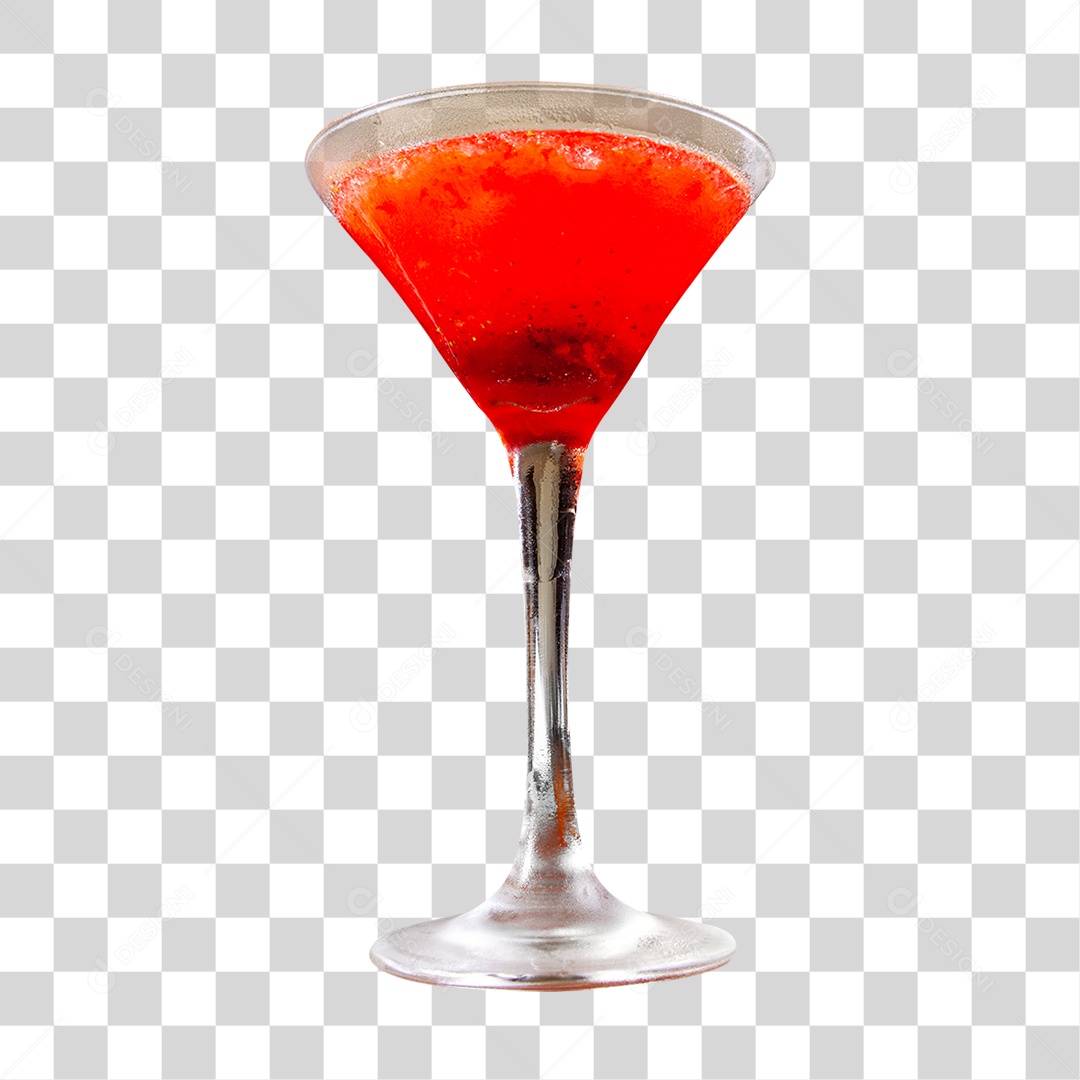 Taça com Bebida Vermelha PNG Transparente