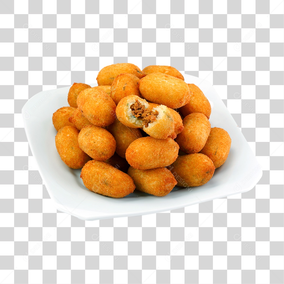 Bolinho Frito com Recheio de Carne Moída PNG Transparente