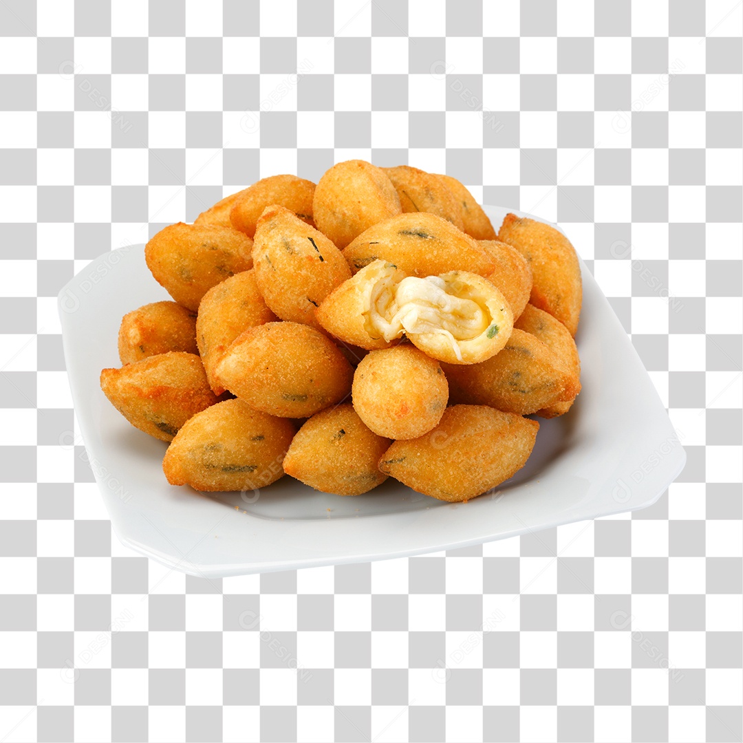 Coxinha Frita com Queijo PNG Transparente