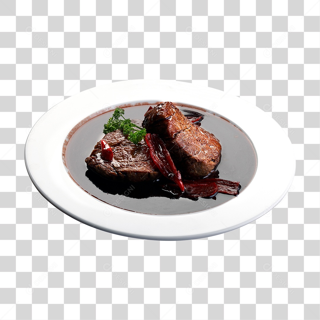 Prato de Costela com Calda PNG Transparente