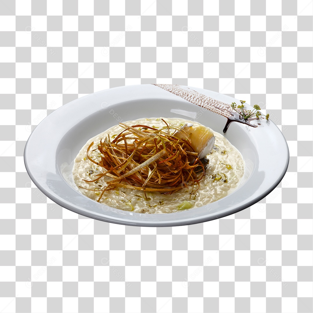 Prato com Risoto e Macarrão PNG Transparente