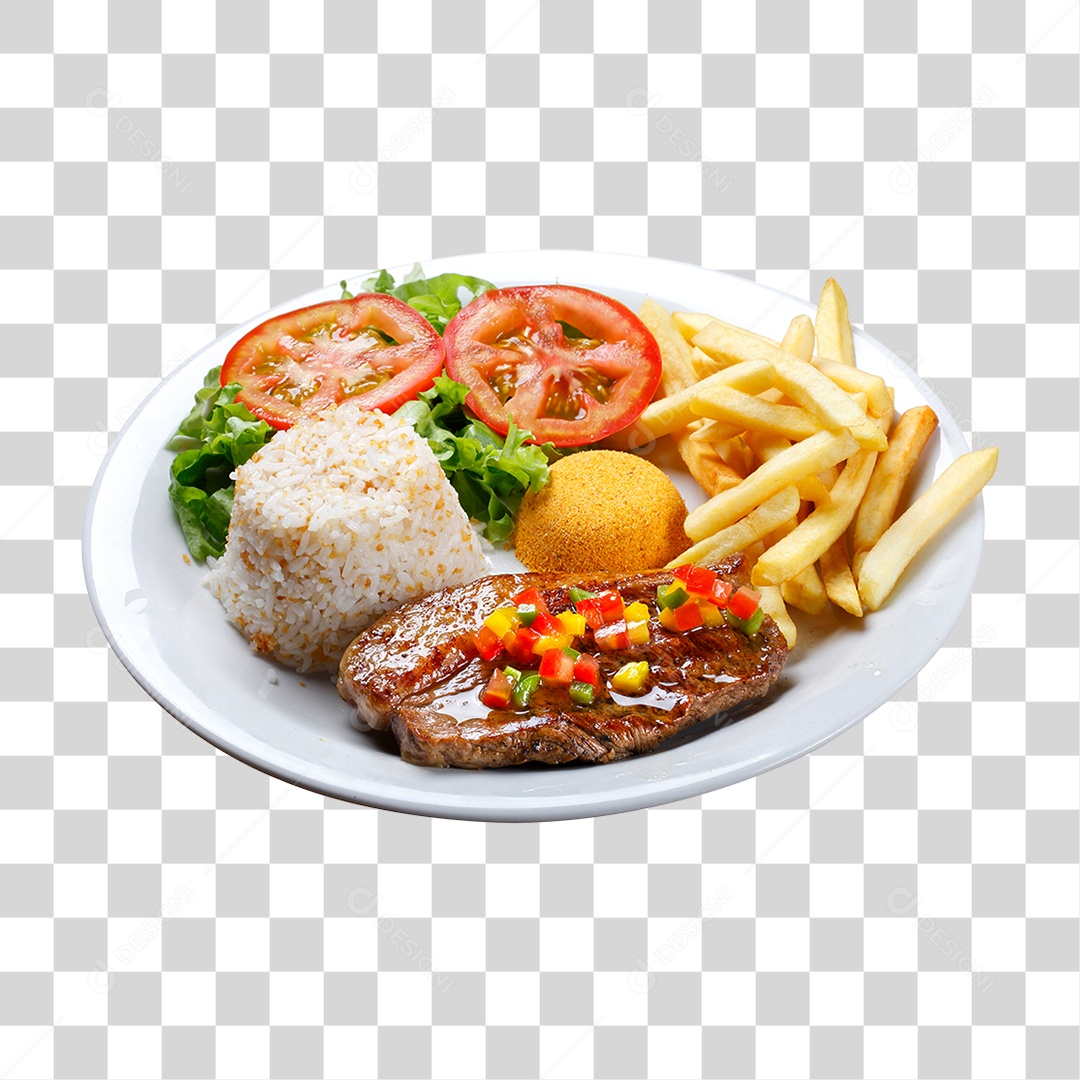 Prato Completo Almoços PNG Transparente