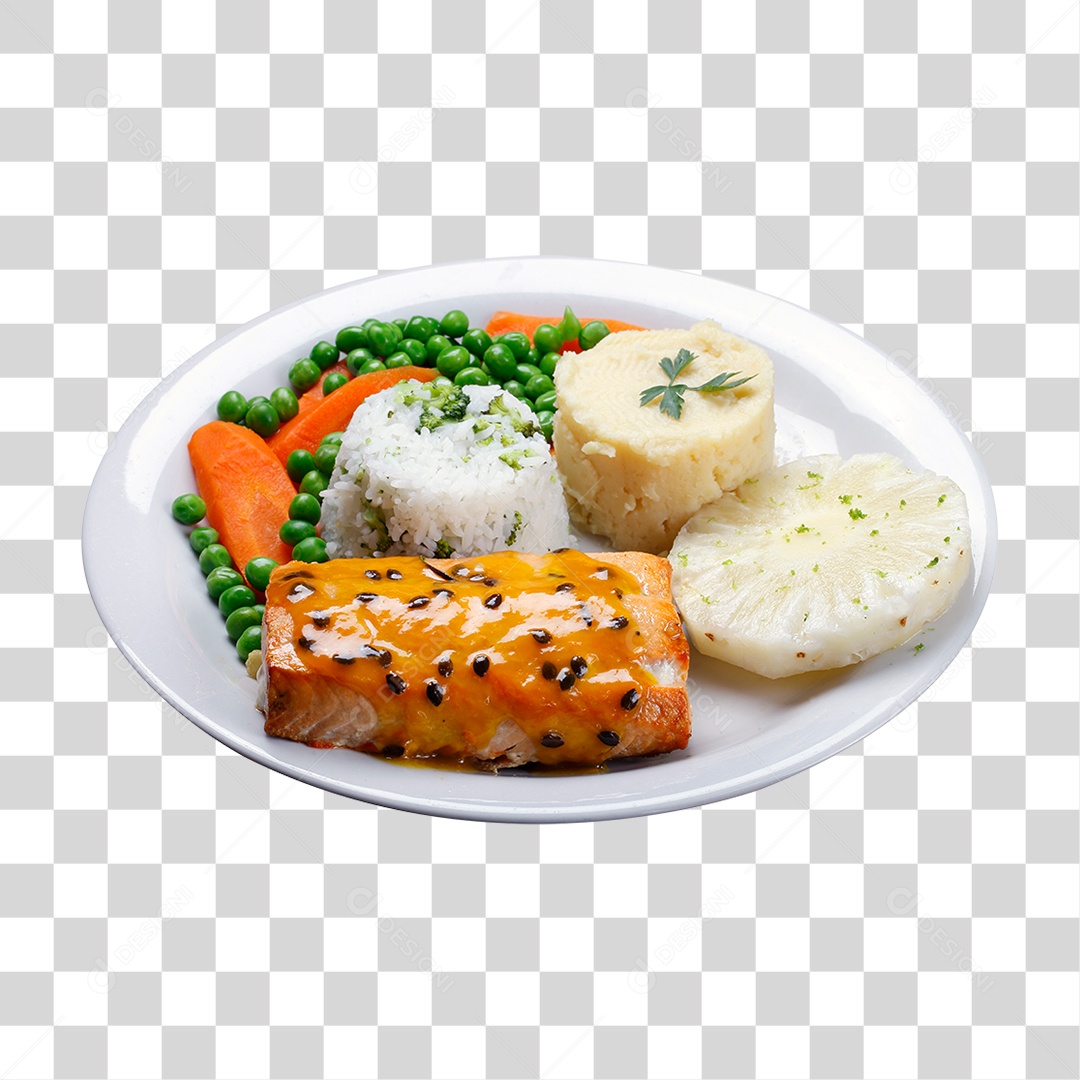 Prato Completo para Almoço PNG Transparente