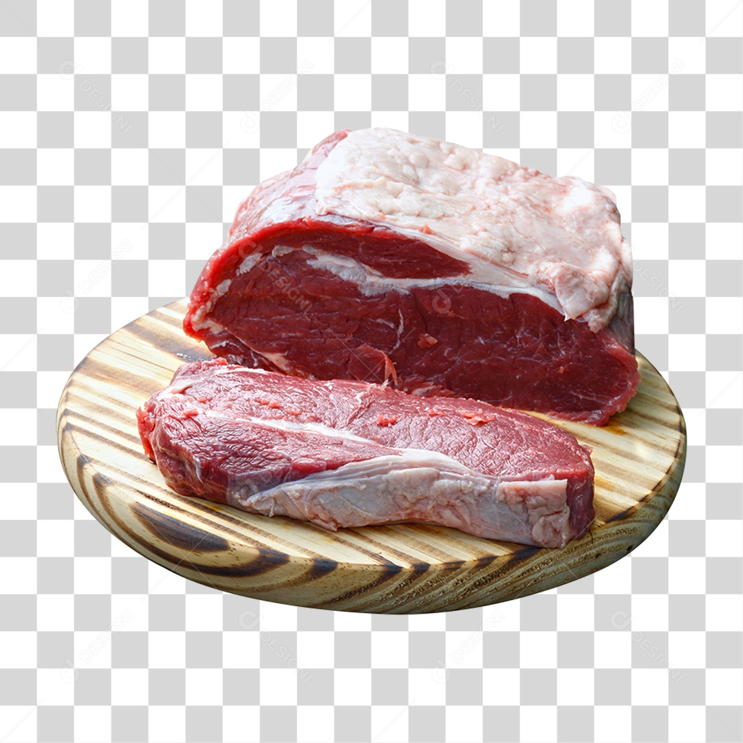 Corte de Carne Bovina em Tabua PNG Transparente