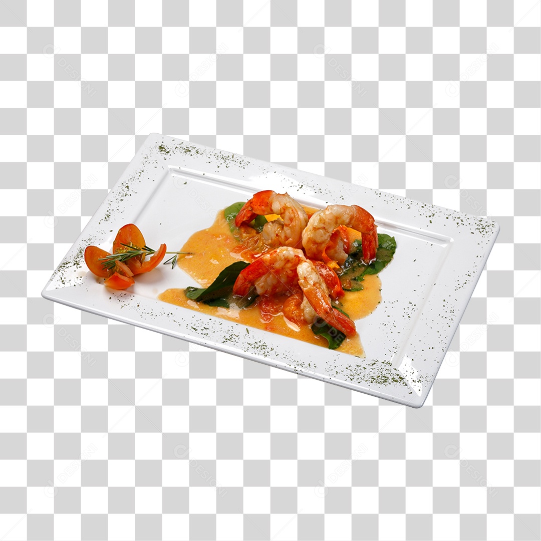 Prato de Comida Servido PNG Transparente