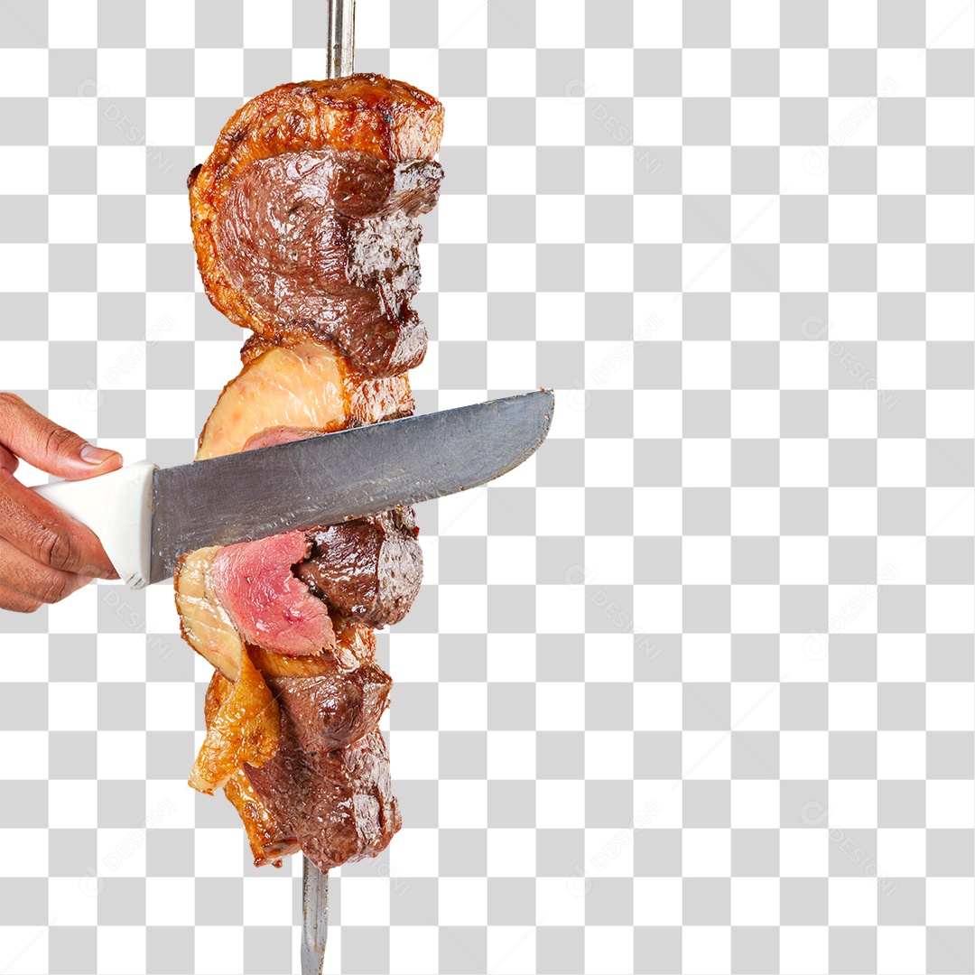 Espeto de Picanha Assado PNG Transparente