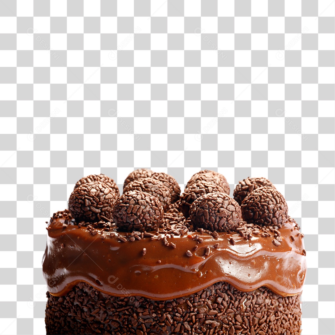 Bolo de Chocolate PNG Transparente