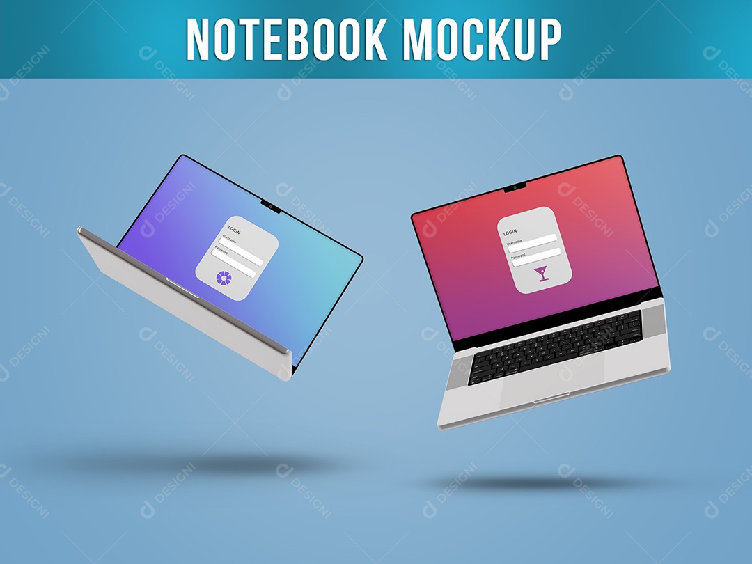 Computador Notebook Mockup PSD