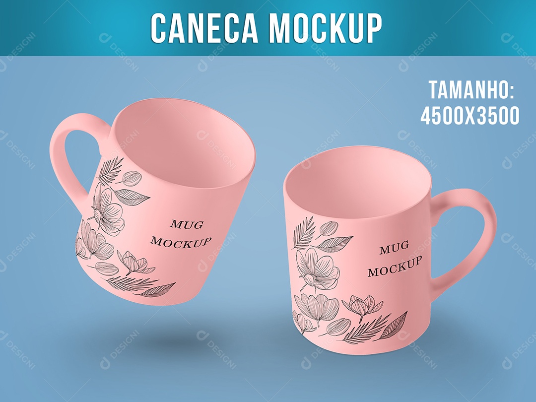 Caneca Mockup PSD Editável