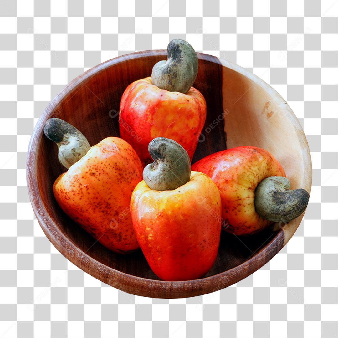 Caju em Tigela PNG Transparente